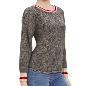 Roots Cabin Wool Blend Crewneck Sweater in Charcoal Gray Size M